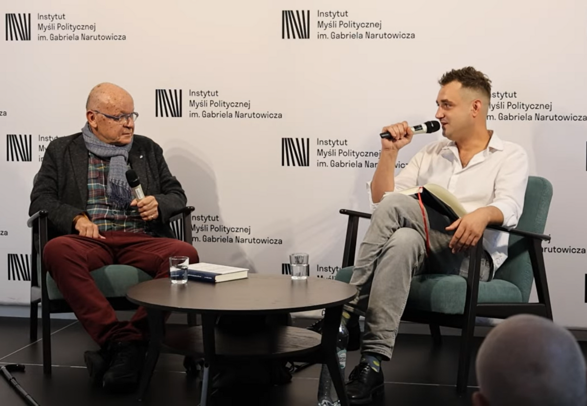 Nagranie rozmowy z prof. Rafałem Stobieckim w Centrum Edukacyjnym Instytutu Narutowicza w Warszawie